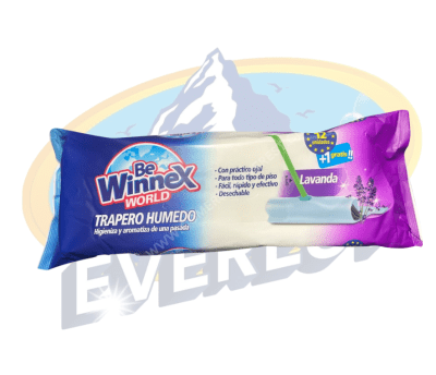 WINNEX TRAPERO HÚMEDO LAVANDA 12 + 1 UNIDADES