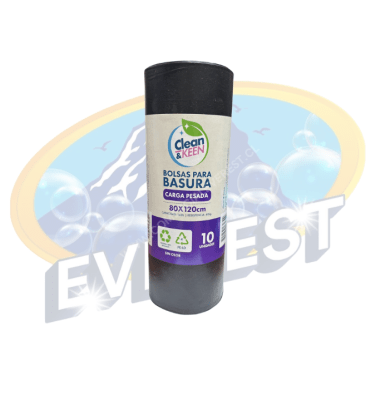 CLEAN & KEEN BOLSA PARA BASURA 80 X120 CM 10 UND