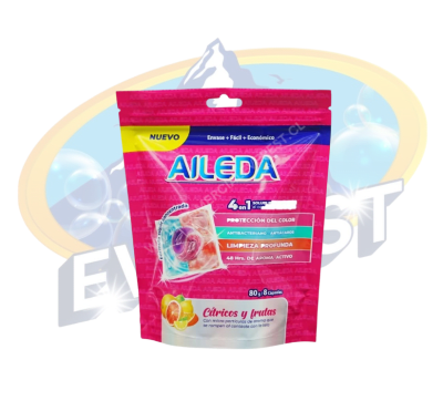 AILEDA DETERGENTE EN CÁPSULAS AROMA CITRICOS Y FRUTAS X8 CAPS.