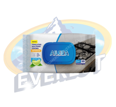 AILEDA TOALLITAS HUMEDAS ANTIGRASA PARA COCINA 20 X 30 CM 50 UNID.