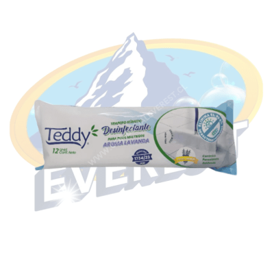 TEDDY TRAPERO HÚMEDO DESINFECTANTE 12 UNIDADES
