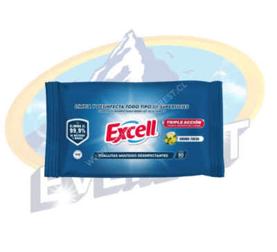 EXCELL TOALLAS HÚMEDAS DESINFECTANTES 50 UNIDADES