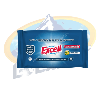 EXCELL TOALLAS HÚMEDAS DESINFECTANTES 35 UNIDADES
