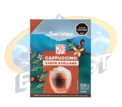 JUAN VALDEZ CAFÉ SOBRE SABOR CAPPUCCINO AVELLANA 108 GRS