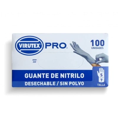 VIRUTEX GUANTE NITRILO 100 UNID S