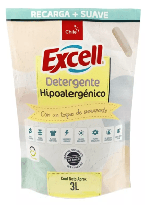 EXCEL DETERGENTE 3 LTS HIPOALERGENICO DOYPACK