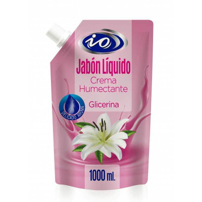 IO JABÓN LÍQUIDO CREMA HUMECTANTE 1 LT DOYPACK