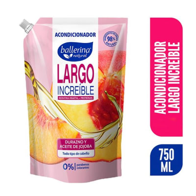 BALLERINA ACONDICIONADOR DURAZNO Y ACEITE DE JOJOBA 750 ML DOYPACK