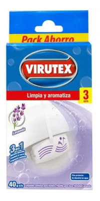VIRUTEX LIMPIADOR INODORO 3 UNID LAVANDA