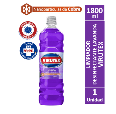 VIRUTEX LIMPIAPISOS DESINFECTANTE 1800 ML LAVANDA