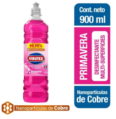 VIRUTEX LIMPIAPISOS DESINFECTANTE 900 ML PRIMAVERA