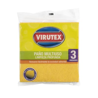 VIRUTEX PAÑO MULTIUSO LIMPIEZA PROFUNDA X3