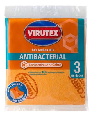 VIRUTEX PAÑO MULTIUSO ANTIBACTERIAL 3 UNID