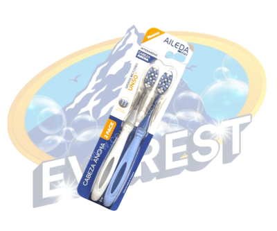 AILEDA CEPILLO DE DIENTES INTERMEDIO CABEZA ANCHA 2 UNIDADES