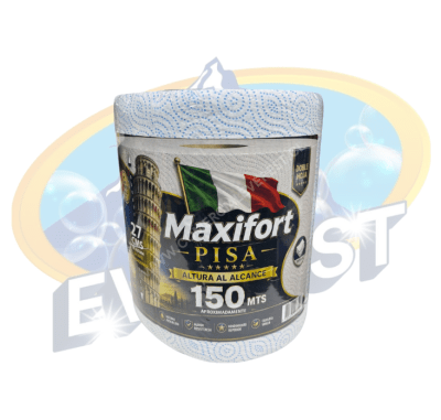 MAXIFORT PISA TOALLA DE PAPEL DOBLE HOJA 27 CM X 150 MTS