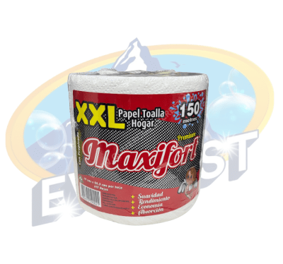 MAXIFORT TOALLA DE PAPEL HOJA SIMPLE XXL 150 MTS