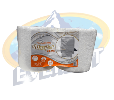 MAXIFORT TOALLA DE  PAPEL HOJA SIMPLE 2X190 MTS