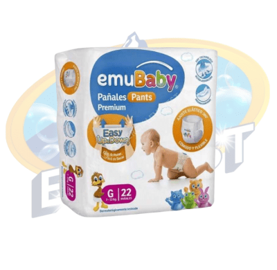 EMUBABY PAÑAL PANTS TALLA G 22 UNIDADES