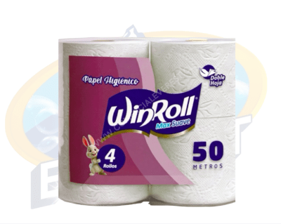WIN ROLL PAPEL HIGIÉNICO DOBLE HOJA 4 X 50 MTS