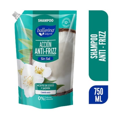 BALLERINA SHAMPOO ACEITE DE COCO Y JAZMIN 750 ML DOYPACK