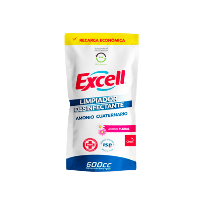 EXCELL DESINFECTANTE AMONIO CUATERNARIO 500 CC DOYPACK