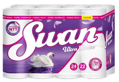 SWAN PAPEL HIGIENICO 24 ROLLOS 20 MTS DOBLE HOJA