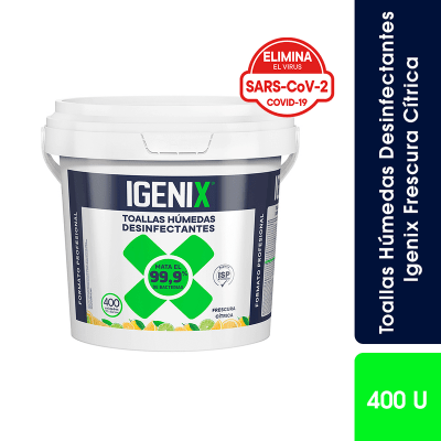 IGENIX TOALLA DESINFECTANTES 400 UNIDADES