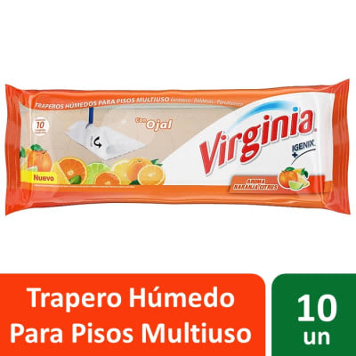 VIRGINIA TRAPERO HUMEDO 10 UNID NARANJA