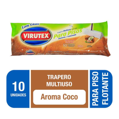 VIRUTEX TRAPERO HUMEDO P/FLOTANTE COCO 10 UNID