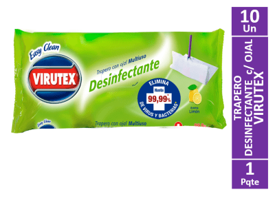VIRUTEX TRAPERO HUMEDO DESINFECTANTE 10 UNID