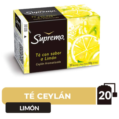 TE SUPREMO LIMON 20 BOLSAS