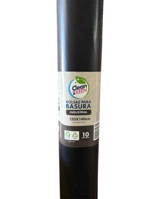 CLEAN & KEEN BOLSA BASURA INDUSTRIAL 120 X 140 CM 10 UNIDADES