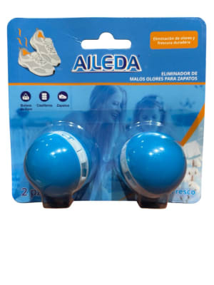 AILEDA ELIMINADOR DE MALOS OLORES PARA ZAPATOS 2 PZAS LINO FRESCO