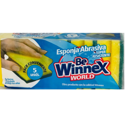 WINNEX ESPONJA ACANALADA 5 UNID