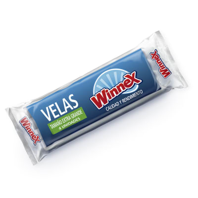 WINNEX VELAS 4 UNID EXTRA GRANDE