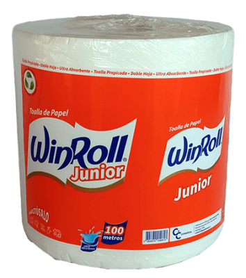 WIN ROLL TOALLA 100 MTS DOBLE HOJA JUNIOR