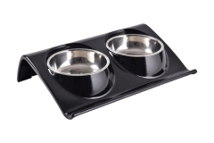 PLATO DOBLE DE ACERO CON BASE 2 x 350 ml