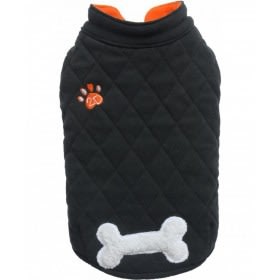 DOGGY DOLLY ABRIGO NEGRO CON HUESITO3