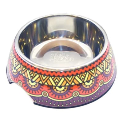 MASCAN PLATO PERRO MOTIVO REDONDO MORADO1