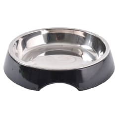 MASCAN PLATO GATO SOLIDO REDONDO NEGRO