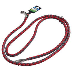 MASCAN CORREA RAMAL TRENZADA ROJA&GRIS 2.3M