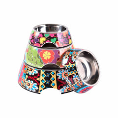 PLATO PERRO MOTIVO REDONDO MULTICOLOR