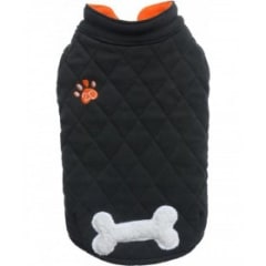 DOGGY DOLLY ABRIGO NEGRO CON HUESITO