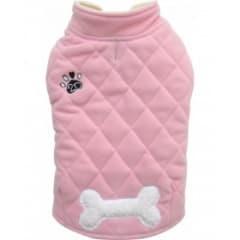 DOGGY DOLLY ABRIGO ROSADO CON HUESITO