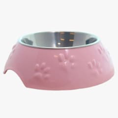 MASCAN PLATO HUELLITAS ROSADO