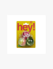 HEY! 3 BOLAS DE PELUCHE CON SONIDO 4CM