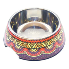 MASCAN PLATO PERRO MOTIVO REDONDO MORADO