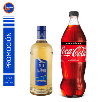 Pisco Alto de 40 + Coca Cola Zero 2.0