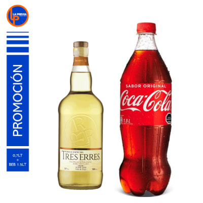 Pisco 3R + Coca Cola 2.0 lt