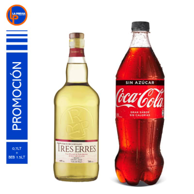 Pisco 3R 40 + Coca Cola Zero 2.0 lt1